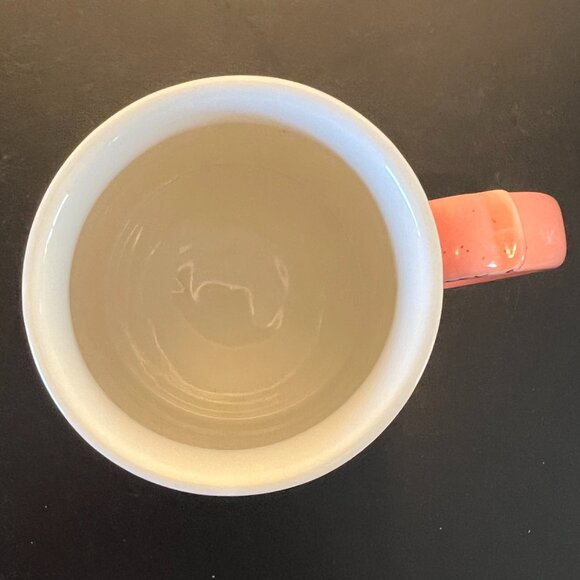 ENJOY JOY Find Joy in the Ordinary ~ Pink Ceramic Cat and Fish Mug - Picture 5 of 6